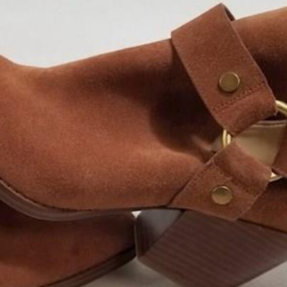 Michael Michael Kors Pamela Booties Color Luggage Suede Size 7M NWOB - Picture 4 of 10